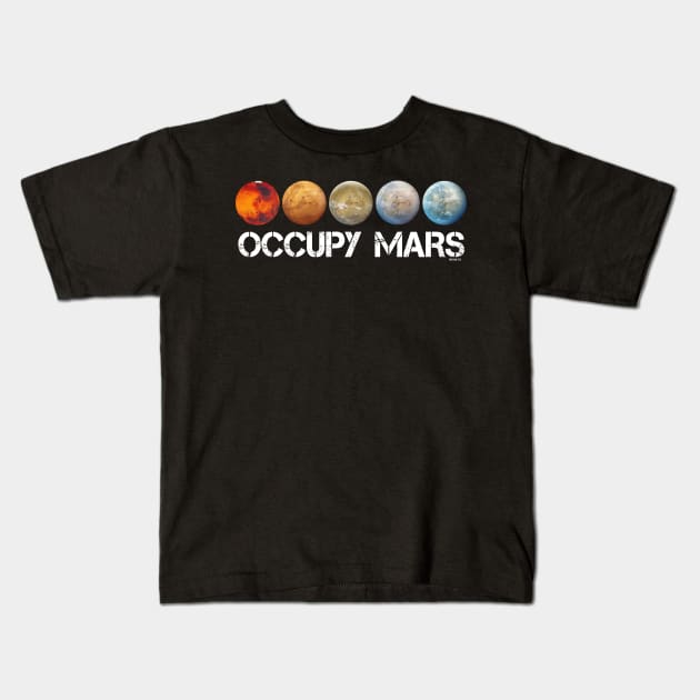 Occupy Mars Terraform Kids T-Shirt by Fuzzy Bear